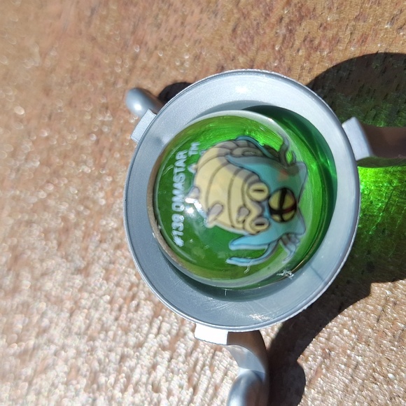 Pokemon Other - Pokémon #139 Omastar Green Glass Vintage 1998 Marble